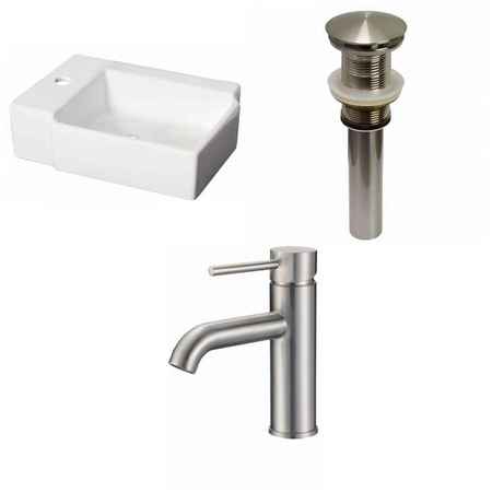 16.25-in. W Above Counter White Vessel Set For 1 Hole Left Faucet -  AMERICAN IMAGINATIONS, AI-30935